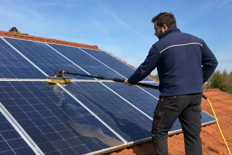 Nettoyage et entretien de panneaux solaires à la Jaille-Yvon